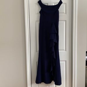 Lulus blue floor length gown.